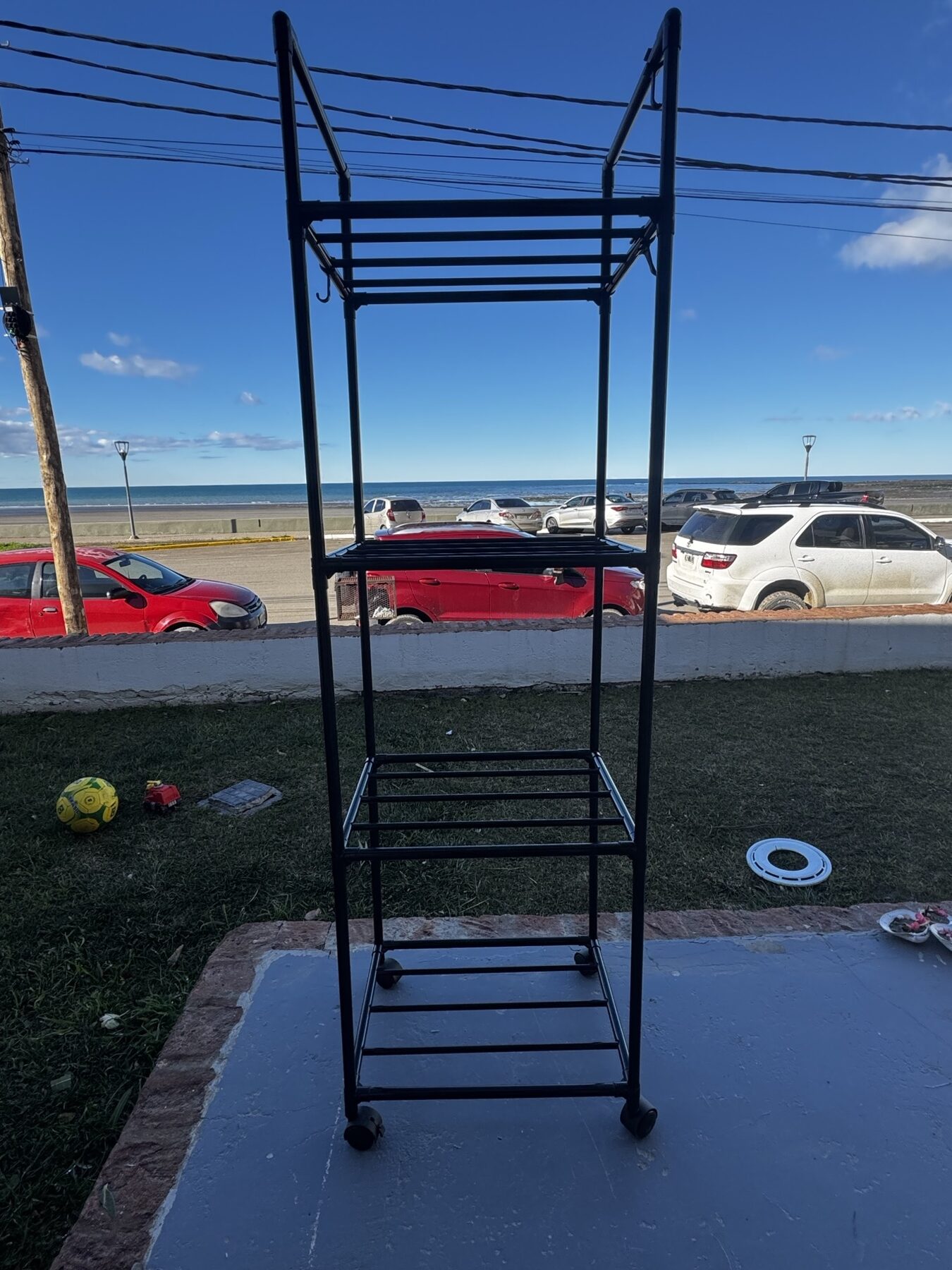 Carrito organizador auxiliar multiuso de 4 estantes